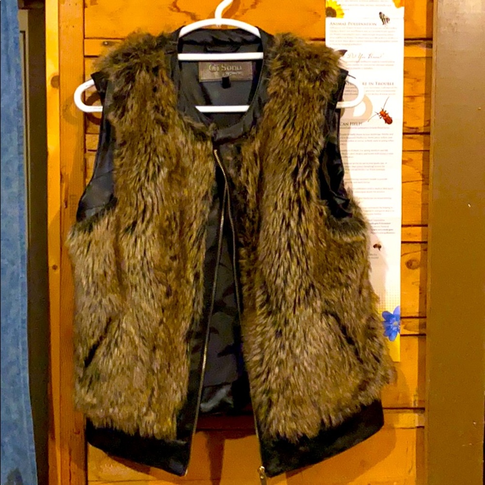 Faux fur vest